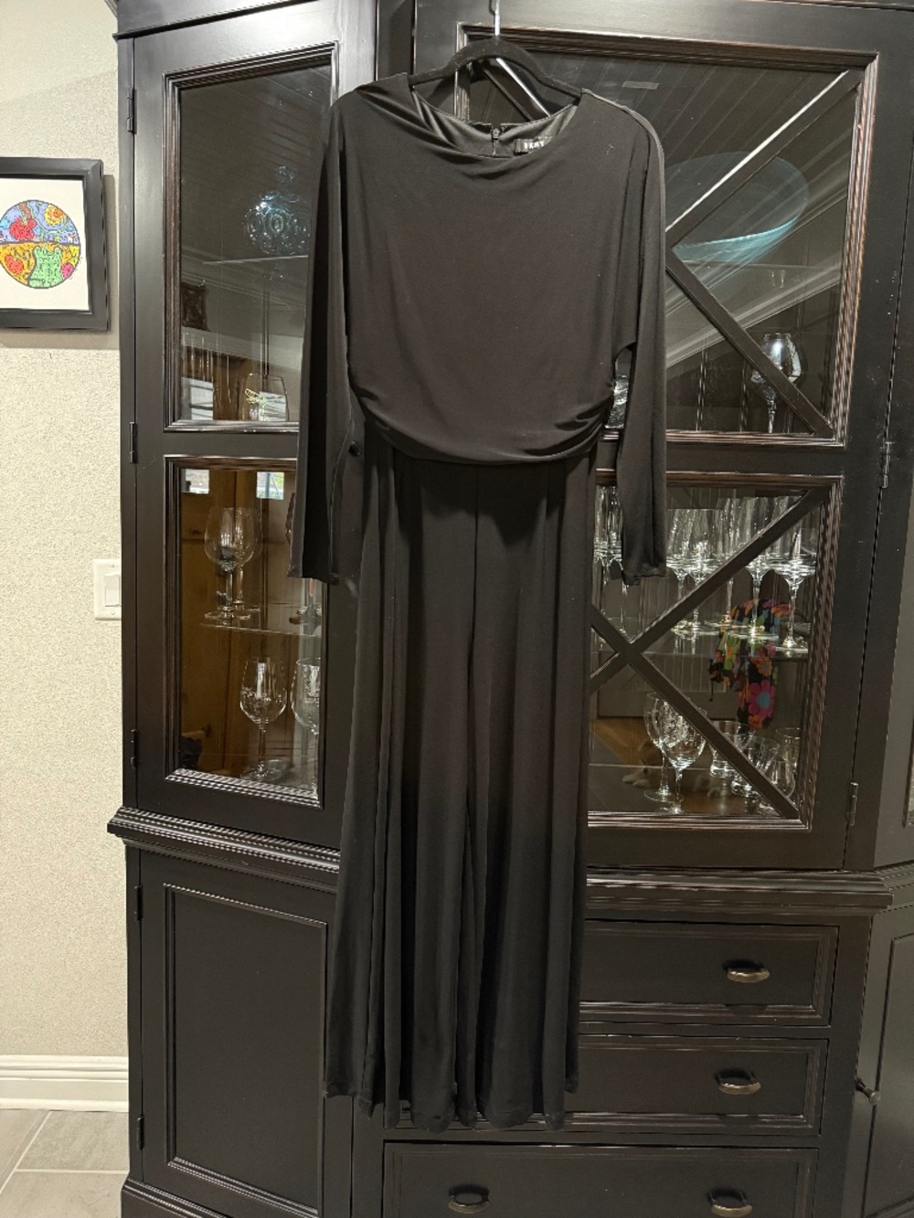 DKNY Black Wide-Leg Jumpsuit / Pantsuit – Size 10